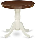 Round Solid Wood Dining Table with Pedestal Base 30x30 Inch P810