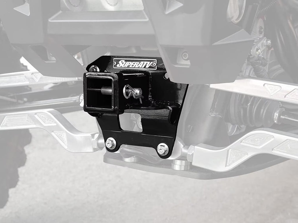 Black Rear Receiver Hitch for Polaris RZR XP Turbo S, 2" Heavy-Duty Steel K89723