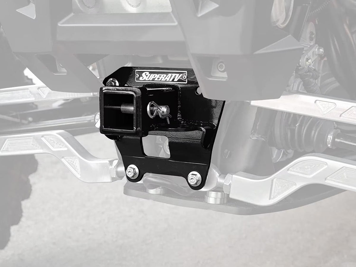 Black Rear Receiver Hitch for Polaris RZR XP Turbo S, 2" Heavy-Duty Steel K89723