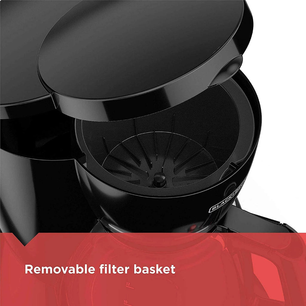 12-Cup Black Glass Carafe Coffee Maker E33254