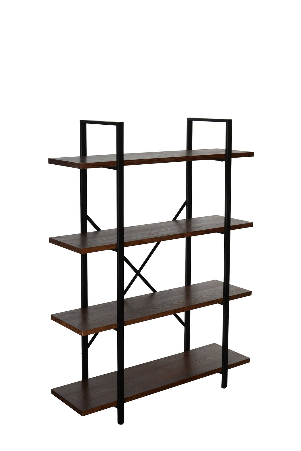 Walnut Brown 4 Shelf Etagere Bookcase A380