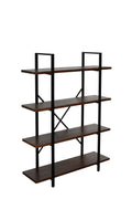 Walnut Brown 4 Shelf Etagere Bookcase A380