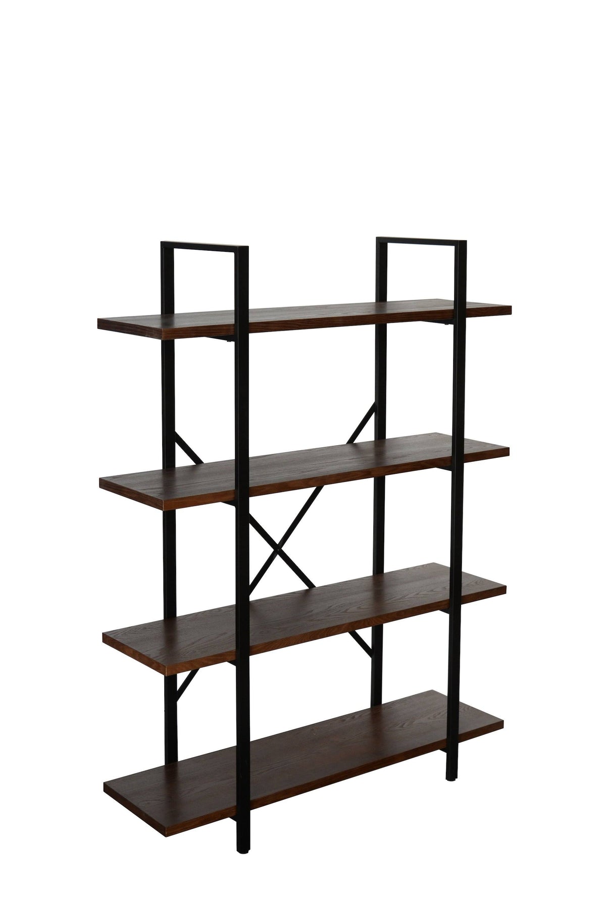 Walnut Brown 4 Shelf Etagere Bookcase A380
