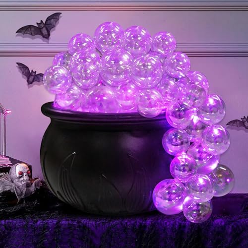 Black Plastic Cauldron Candy Bowl with Stand Y618