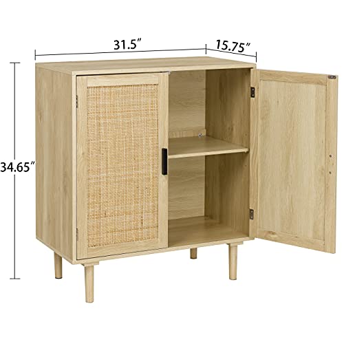 Black Rattan Sideboard Buffet Cabinet A17875