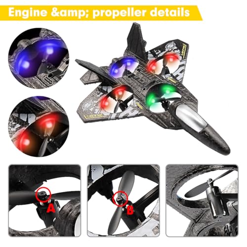 RC Plane Drone Helicopter Quadcopter RTF 2.4GHz Remote Control Airplane Grey E29312