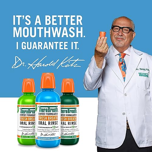 Alcohol-Free Icy Mint Mouthwash 16 Fl Oz (Pack of 2) K231353