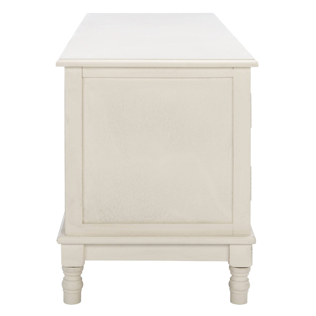 2 Door 1 Shelf Media Stand Distressed White B5592