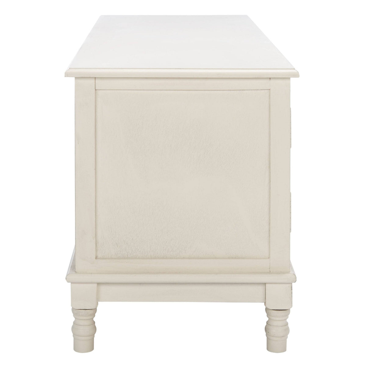 2 Door 1 Shelf Media Stand Distressed White B5592