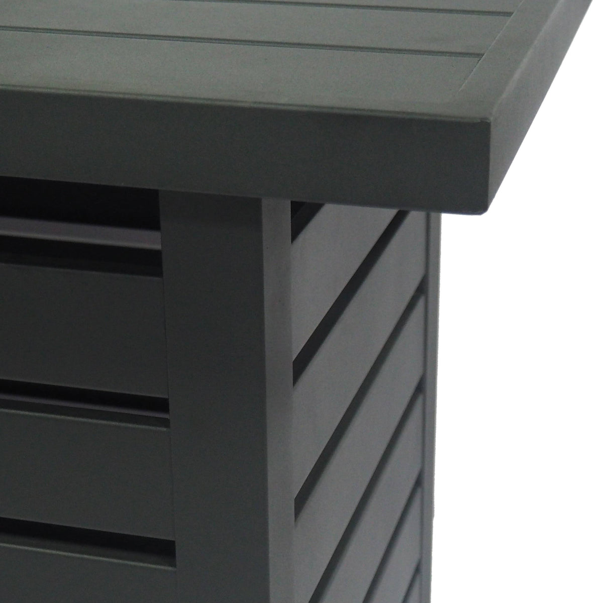 Matte Black Rectangular Iron Fire Pit E4614
