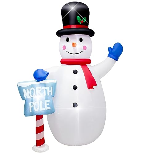 8 Foot Inflatable Snowman Penguin Decoration with LED Lights I450375