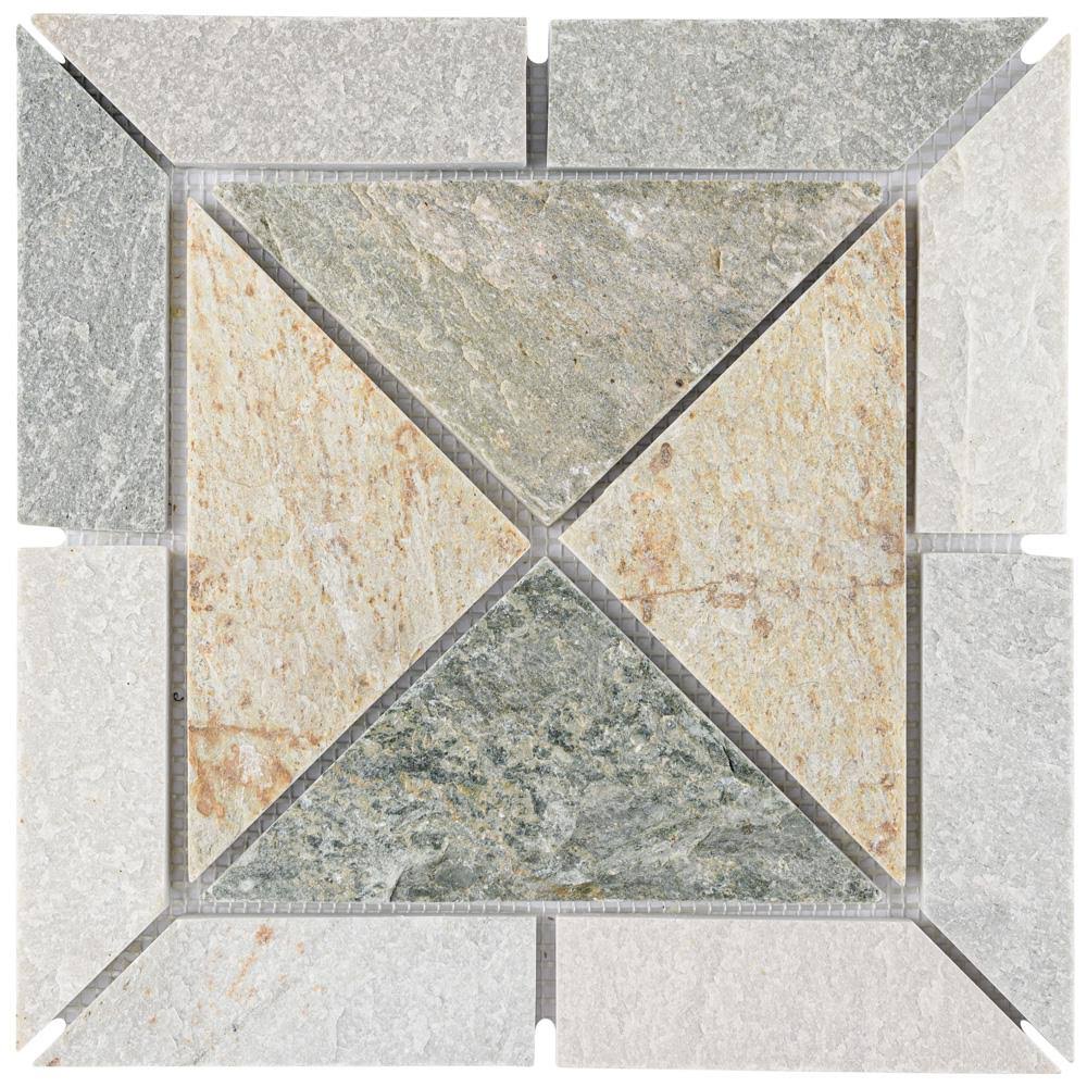 12 in. x 12 in. Natural Stone Mosaic G616