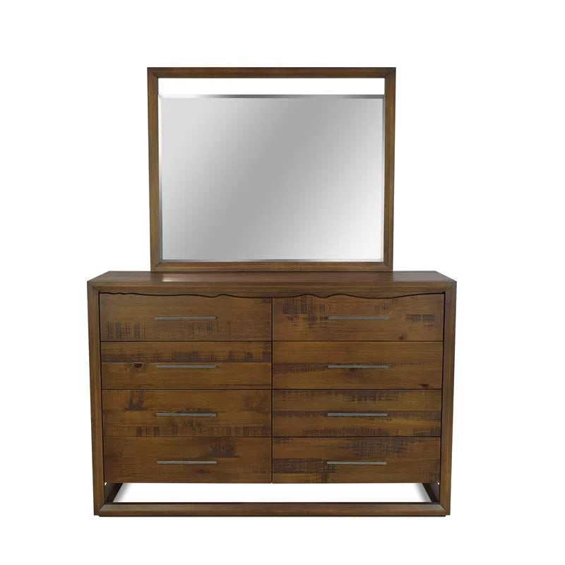 King Size Mocha Brown Wood Bedroom Set T228