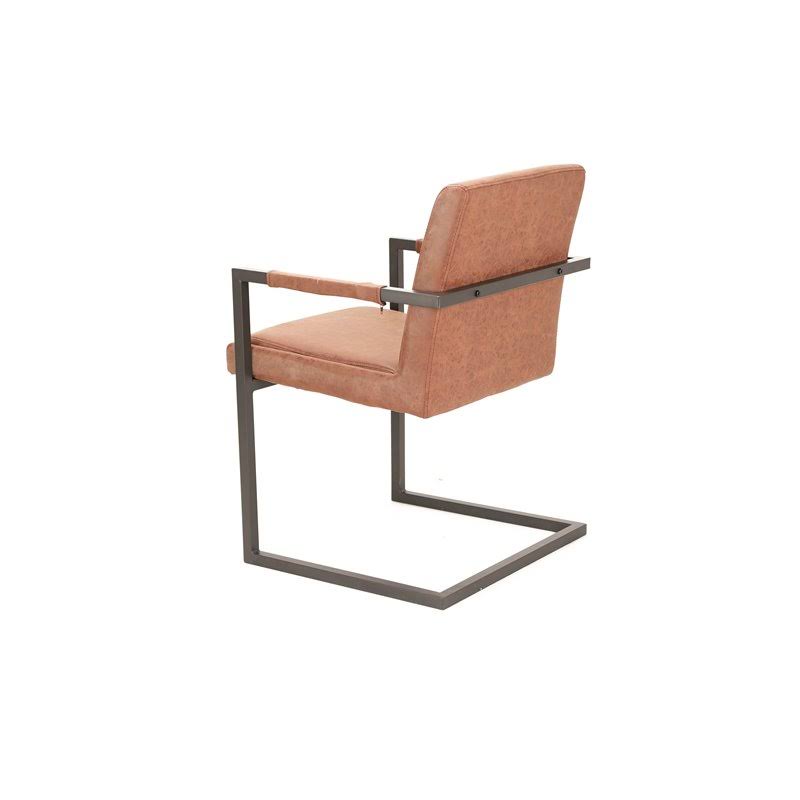 Antique Brown Metal Dining Chair U7456