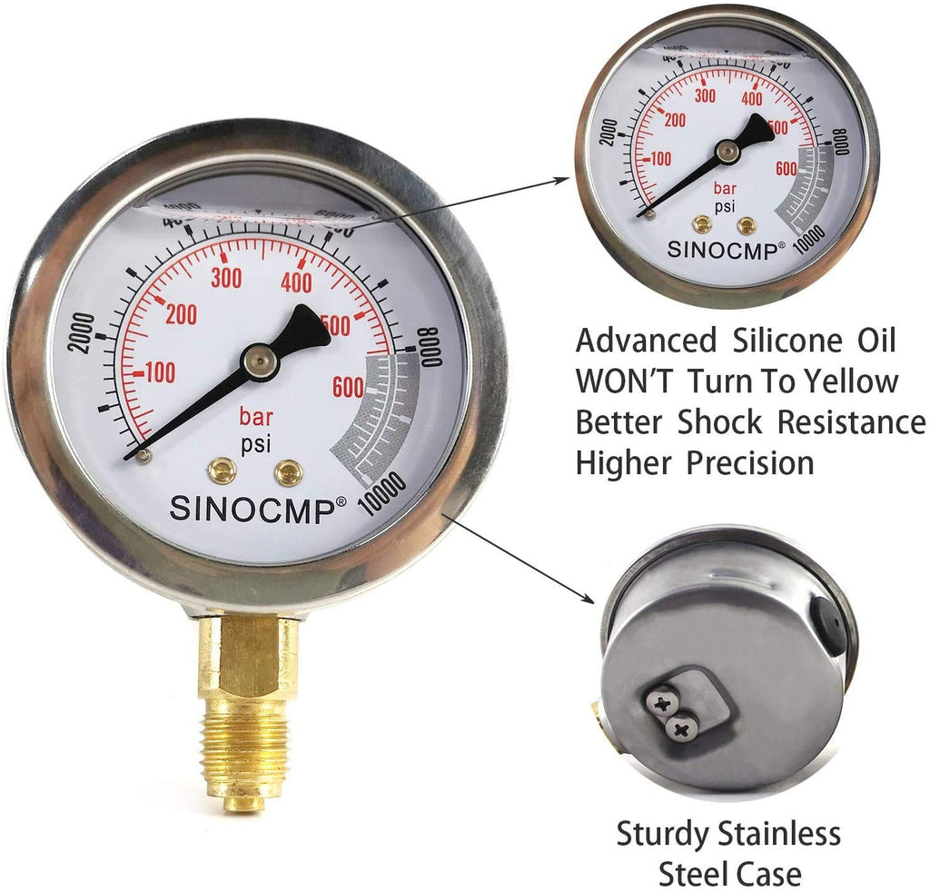 Hydraulic Test Kit with 12 Couplings, 4 Test Hoses and 3 Pressure Gauges Z560727
