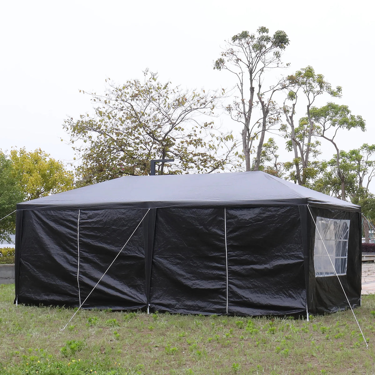 Black Waterproof Party Tent with 6 Removable Sidewalls K138