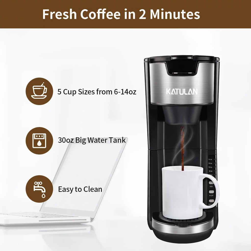 Black Single Serve Coffee Maker with 30 Oz Removable Water Tank Z862