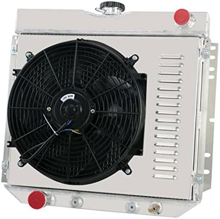 4 Row Aluminum Radiator with Shroud and Fan H7686