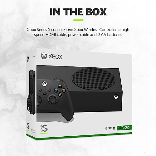 Xbox Series S 1TB SSD Console Carbon Black with Wireless Controller E892767
