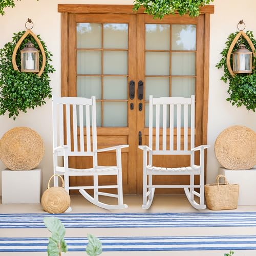 Brown Acacia Oversized Outdoor Rocking Chair P425362