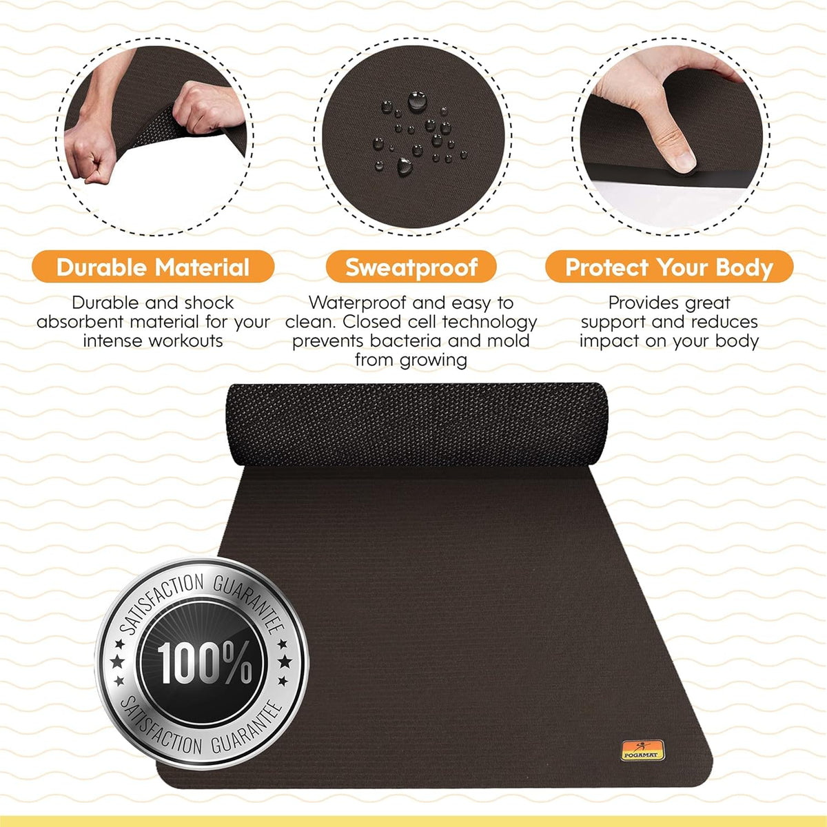 Large Exercise Mat 8 ft X 4 ft X 1/4" Thick V81621