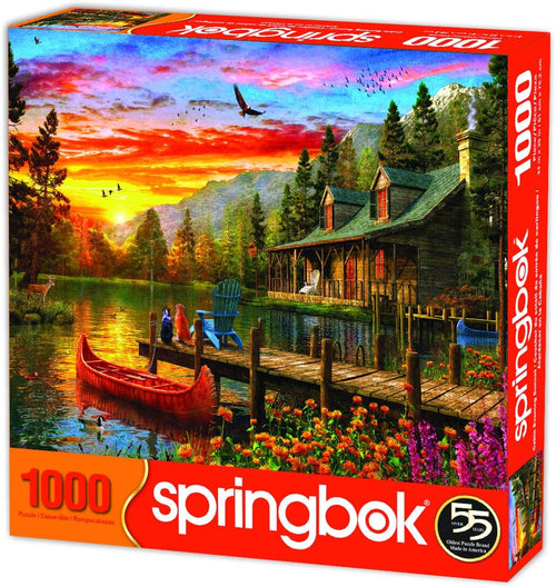 1000 Piece Jigsaw Puzzle Cabin Evening Sunset B904