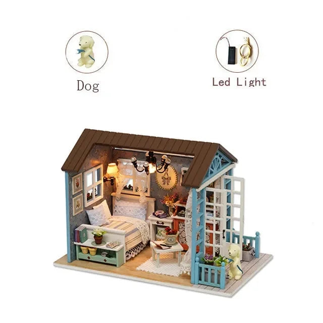 Doll House DIY Miniature Dollhouse Toy Furnitures Z5802