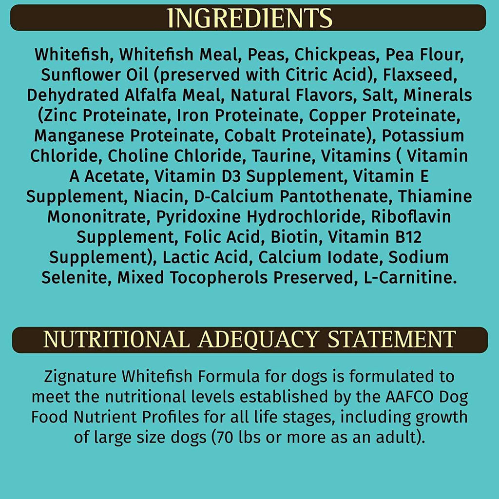 Whitefish Formula Dry Dog Food V9478