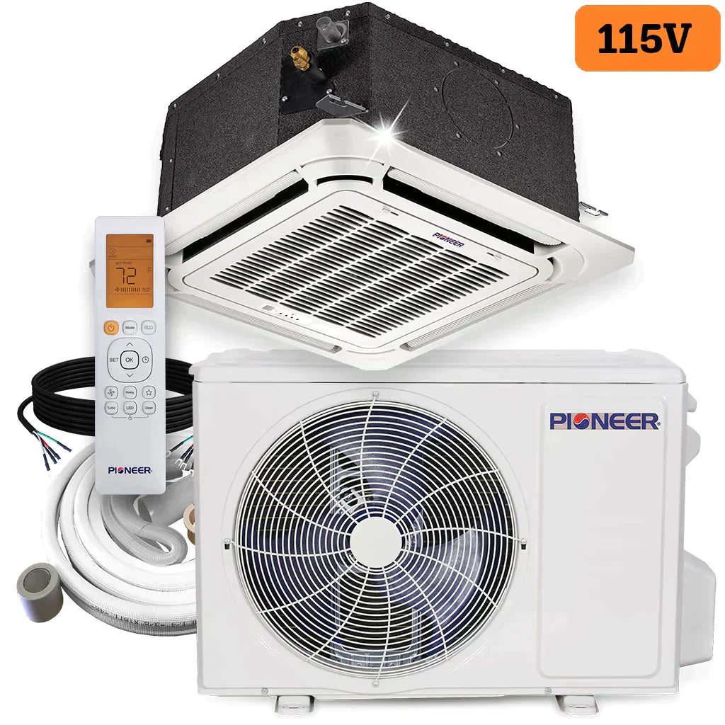 12,000 BTU 21.5 SEER 115V Compact Cassette Mini-Split Air Conditioner Heat Pump H37645