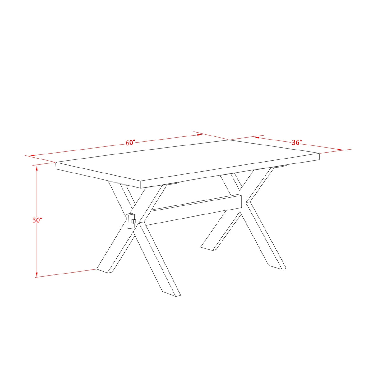 7 Piece Wood Dining Table Set with 6 Linen Fabric Chairs C5949