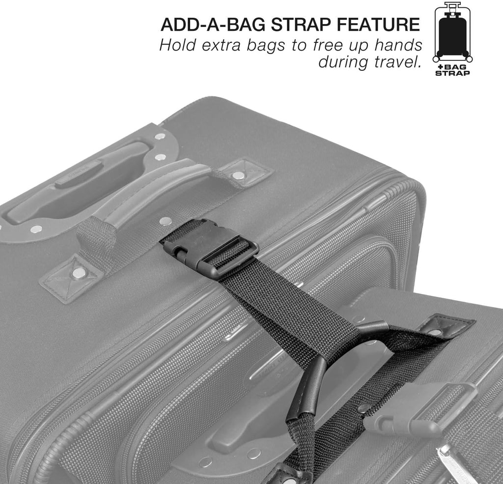 Navy Expandable Rolling Upright Luggage 2-Piece Set B98888
