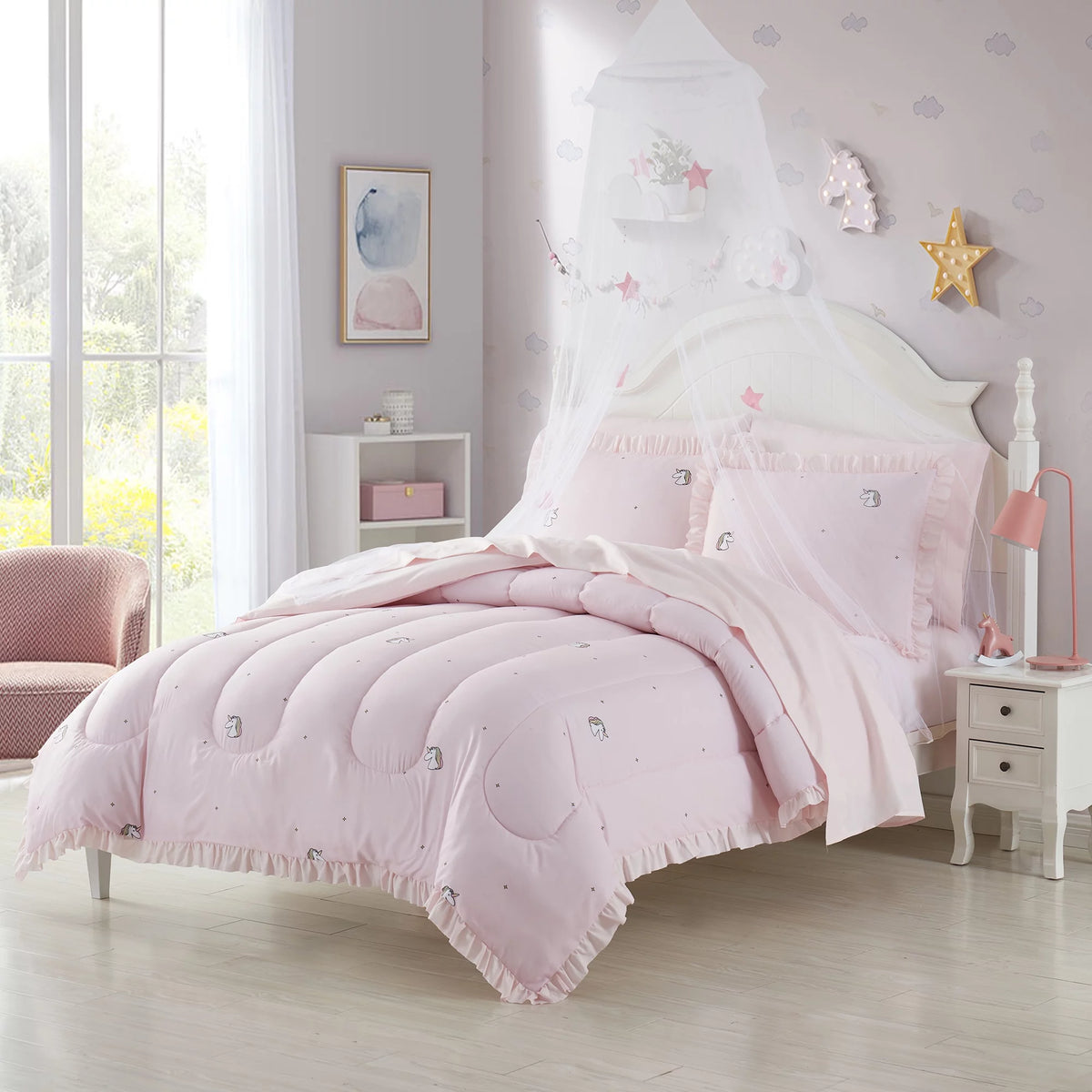 Kids 7 Piece Comforter, Sham & Sheet Set P102262