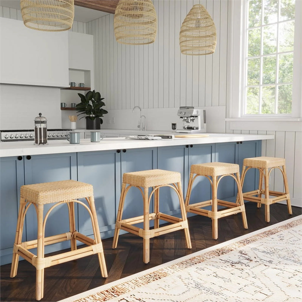 Natural Rattan Counter Stool R7196