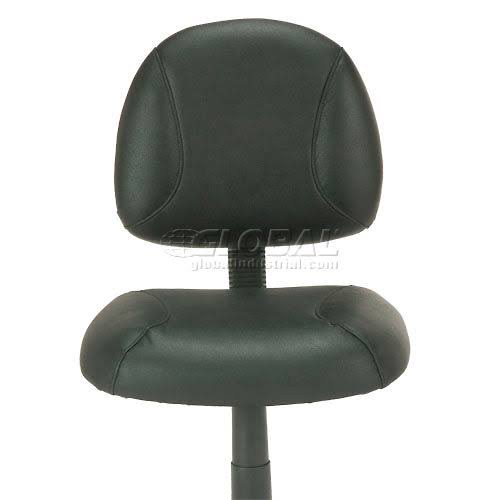 Black Leather Task Chair D324