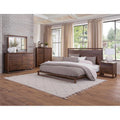 King Size Mocha Brown Wood Bedroom Set T228