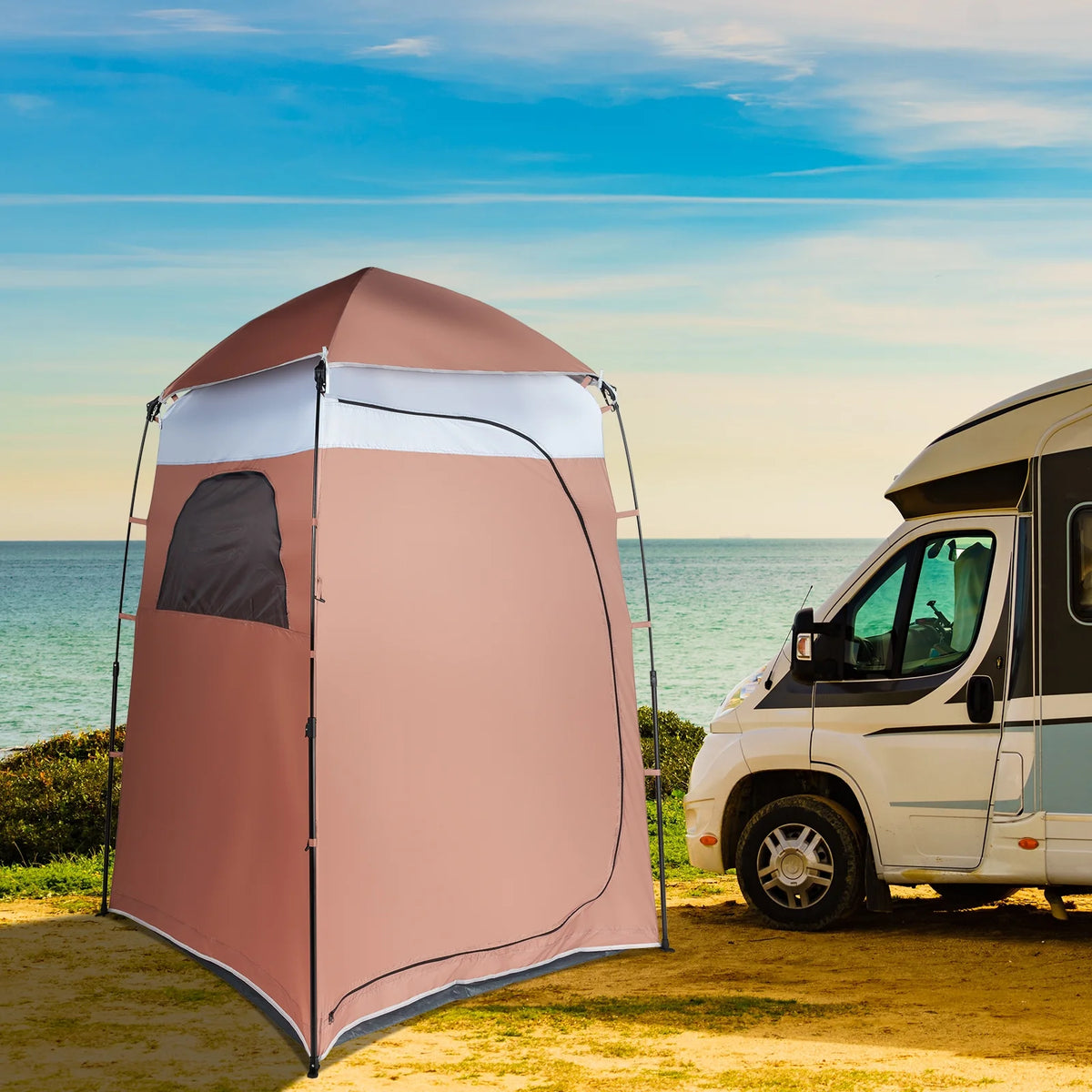 Portable Outdoor Shower Tent Camp Toilet Rain Shelter T5864