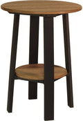 Antique Mahogany on Black Counter Height End Table N638