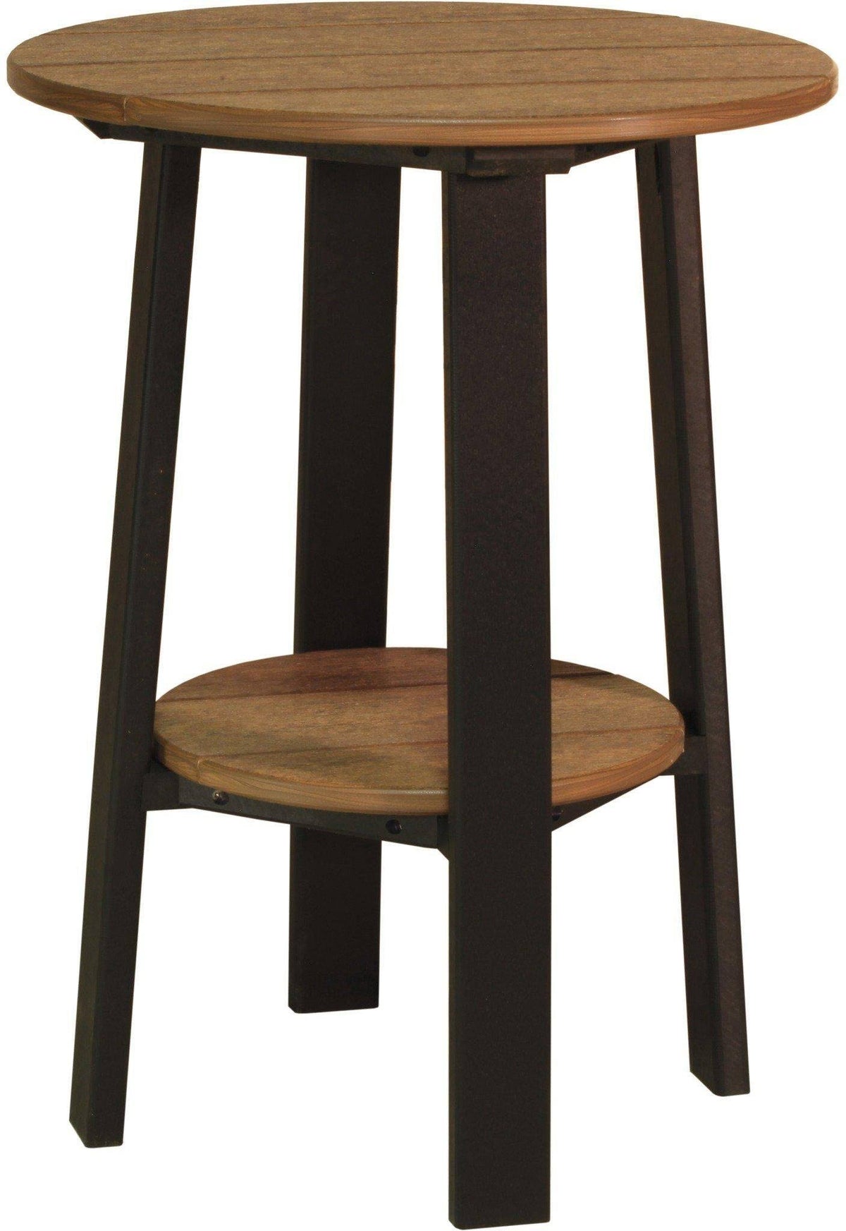 Antique Mahogany on Black Counter Height End Table N638