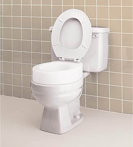 Toilet Seat Riser, Elongated Raised Toilet Seat, 3.5 inches, 300 Pound Weight Capacity G24241
