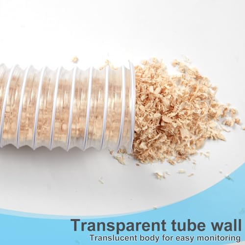 PVC Dust Collection Hose 4 Inch 10 ft Flexible Heavy Clear T3871
