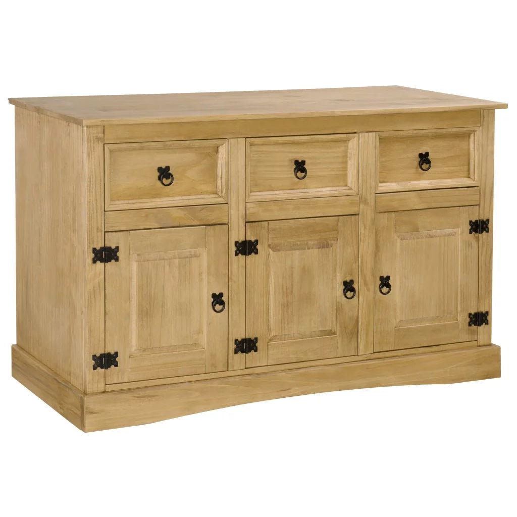 Solid Mexican Pinewood Sideboard 52"x16.9"x30.7" N1927