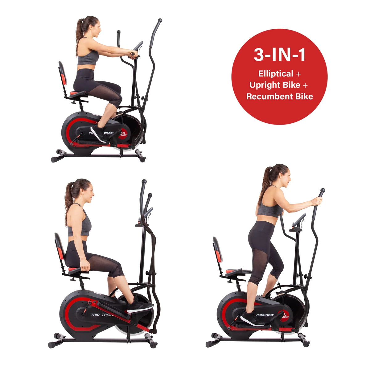 3 in 1 Home Gym Cardio Exercise Fitness Machine W843539