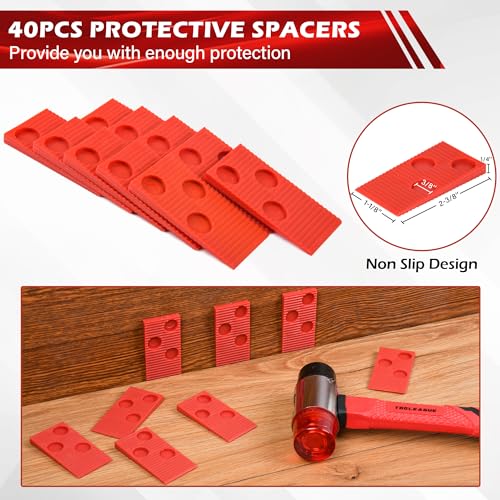 43 Pcs Laminate Wood Flooring Installation Kit with Mallet, Spacers, Pull Bar and Tapping Block I4173