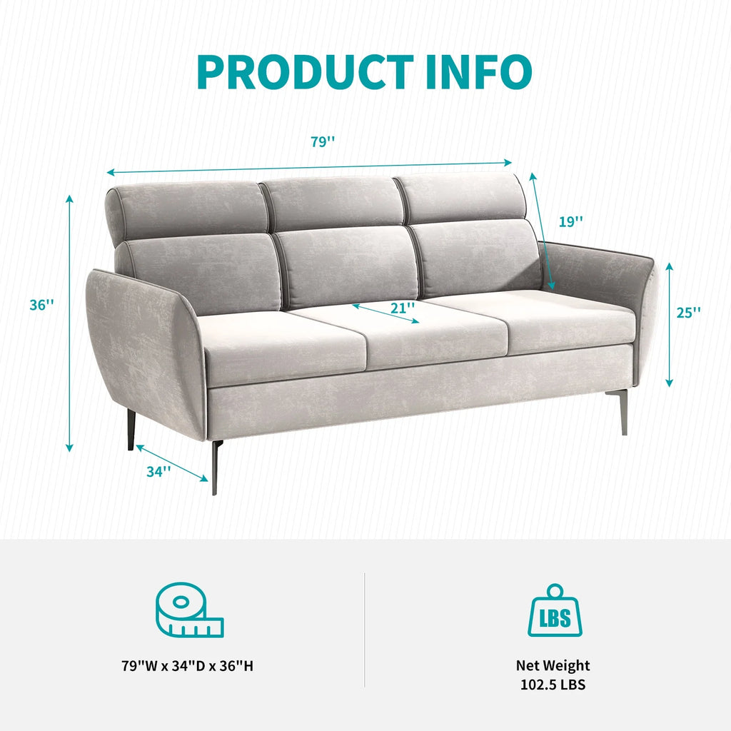 Linen Fabric L-shaped Sectional Sofa G1670
