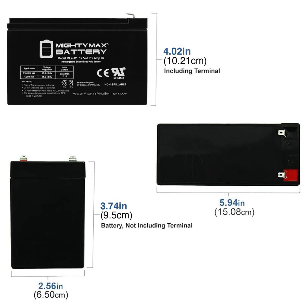 12V 7.2AH SLA Replacement + 12V Charger A5448