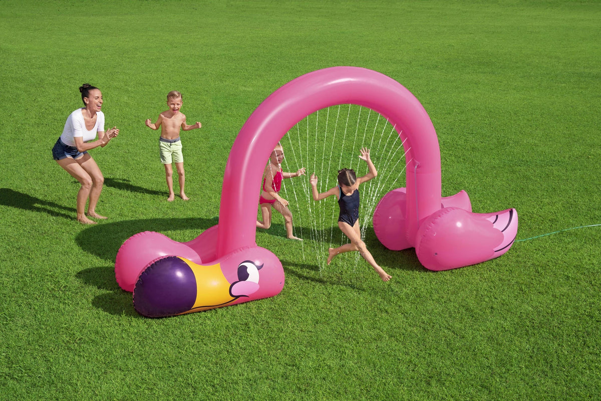 Pink Flamingo Inflatable Sprinkler Arch U47299