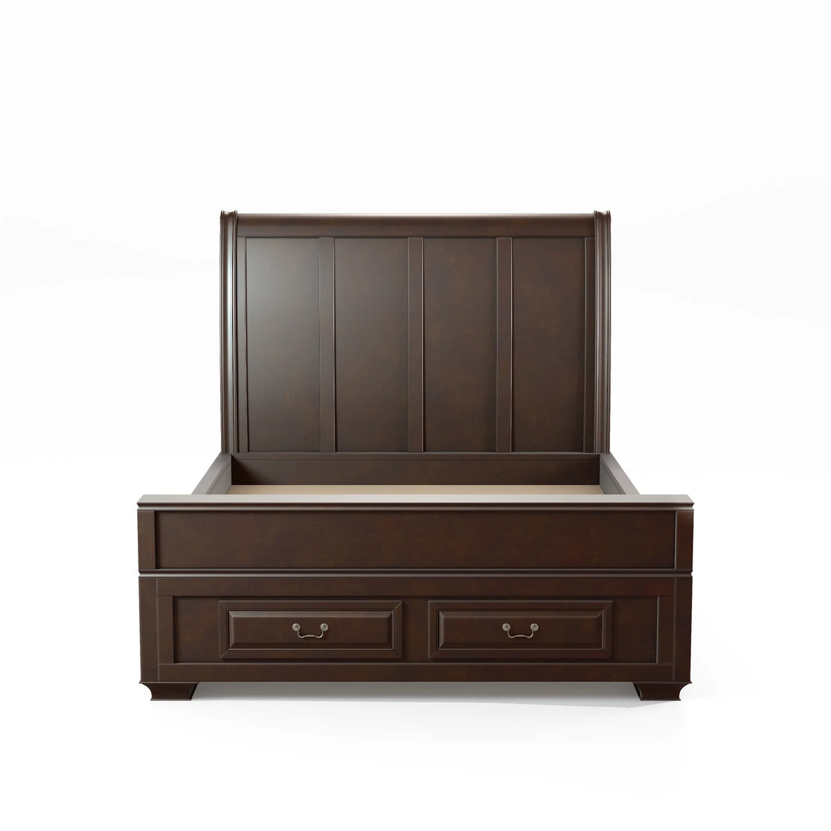 California King Brown Cherry Platform Bed Z37381