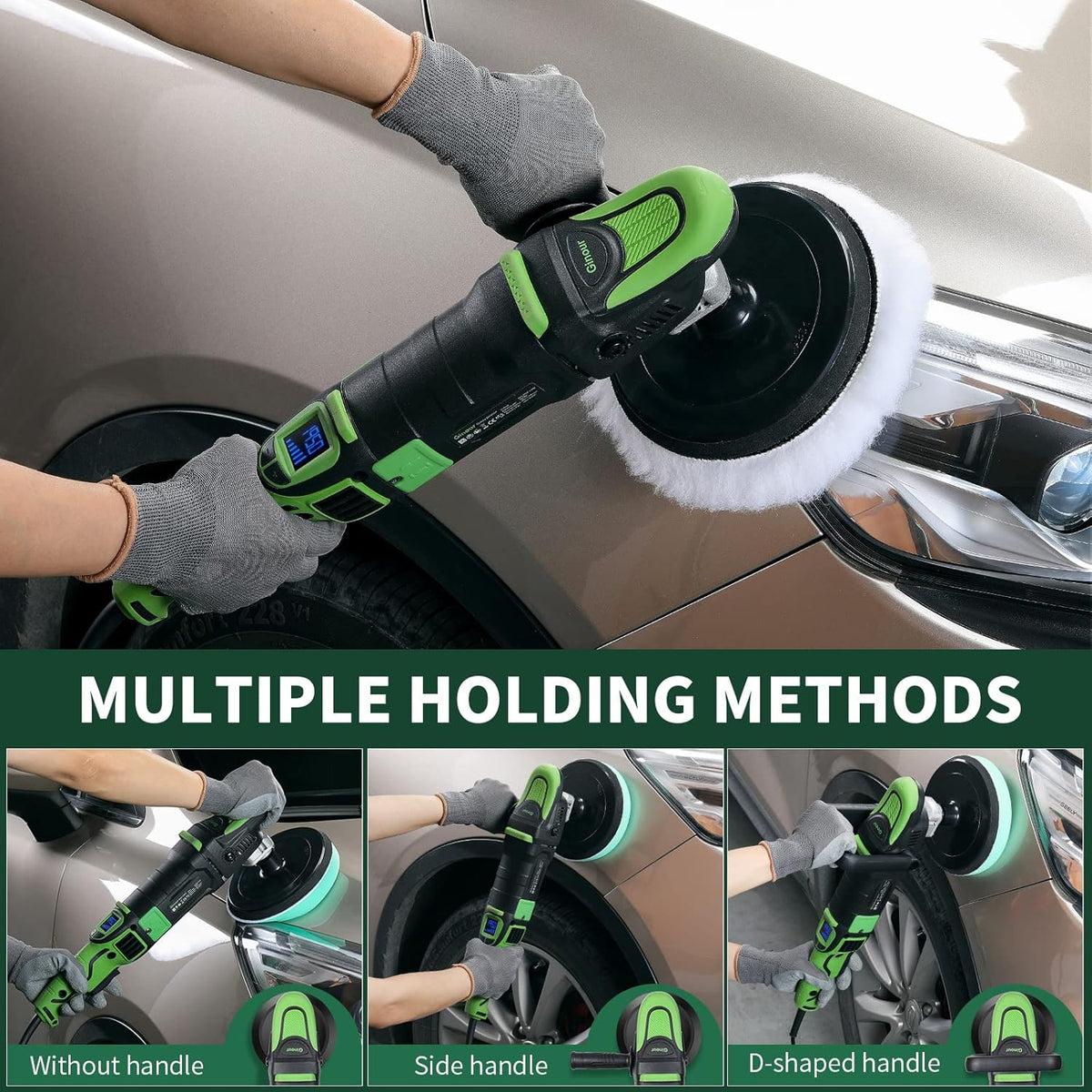 6-Speed Rotary Polisher with 6” and 7“ Backing Plate, Pack of 2 E352011