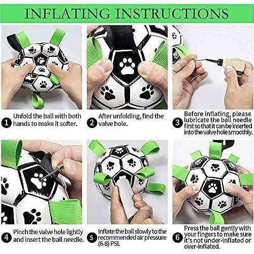 Dog Toys Soccer Ball with Straps Interactive Dog Toys H391