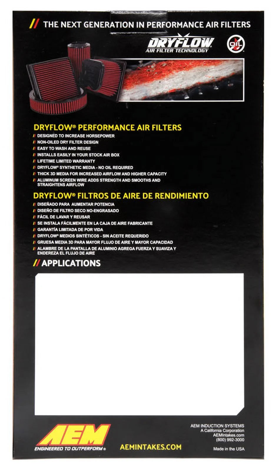 Drop in Air Filter W36698